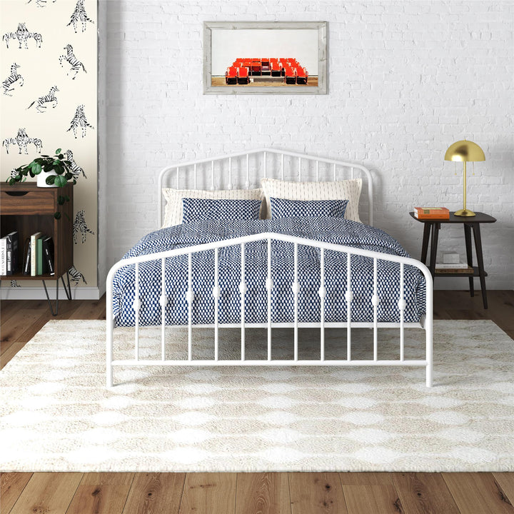 Bushwick Metal Bed - White - Queen