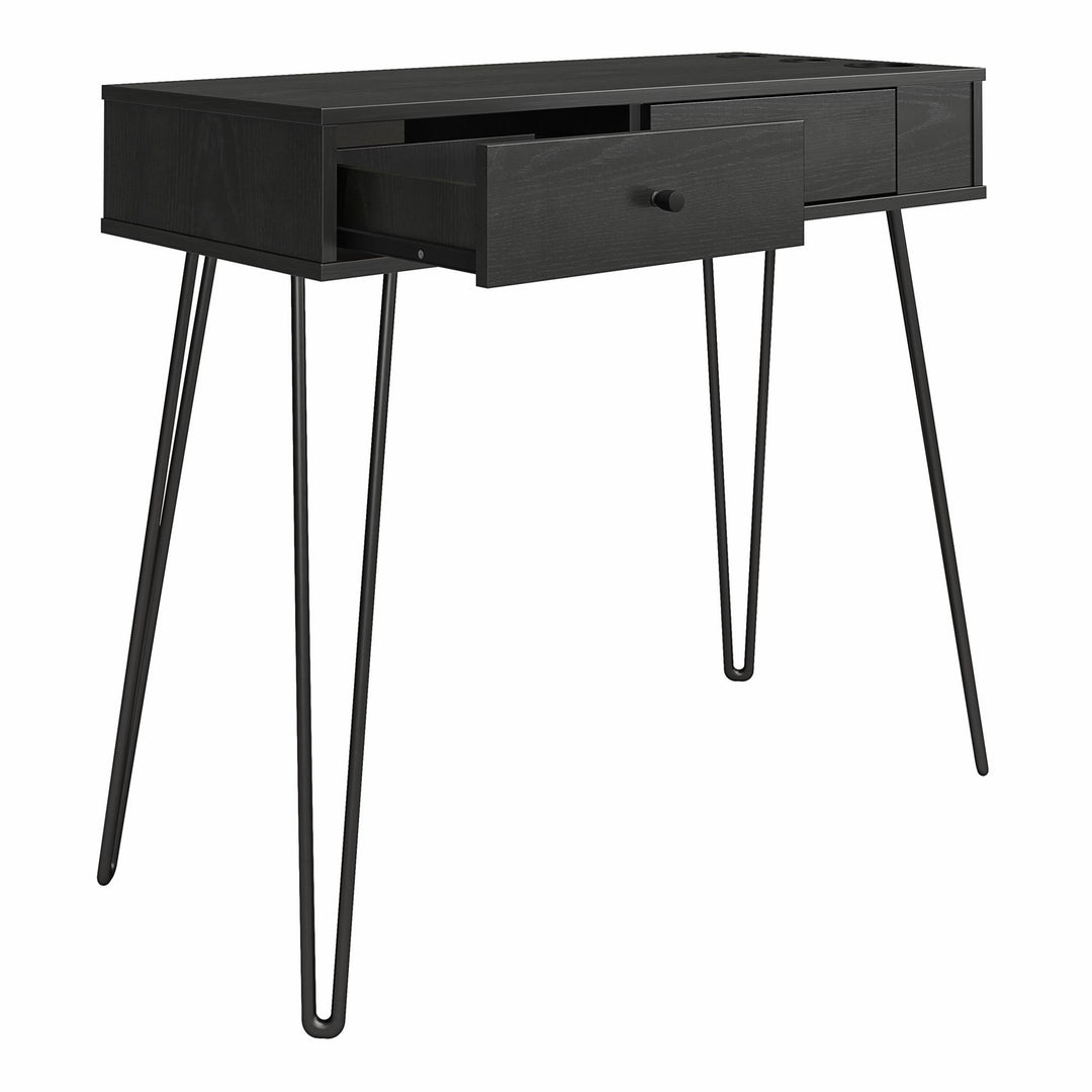Kimberly At Home Vanity with Drawers - Black Oak