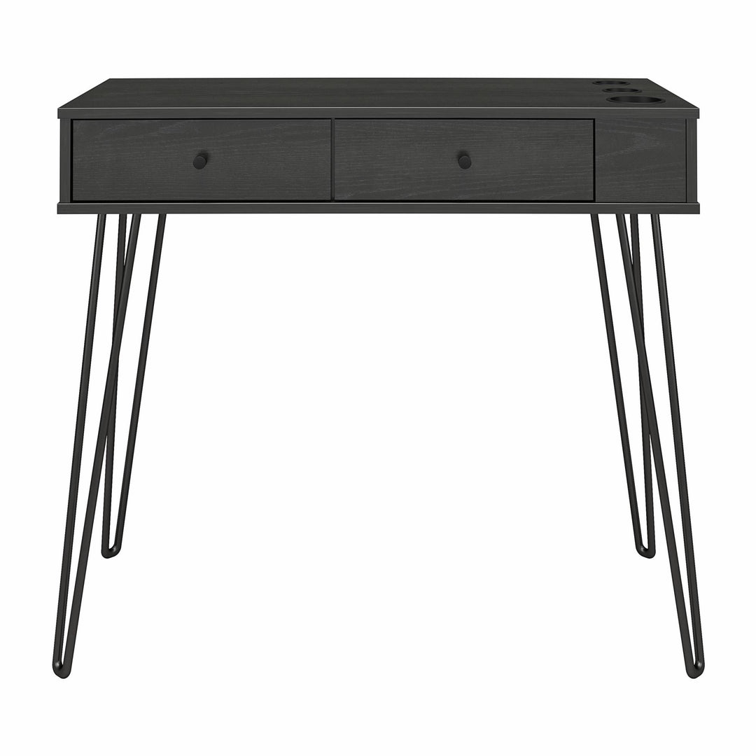 Kimberly At Home Vanity with Drawers - Black Oak