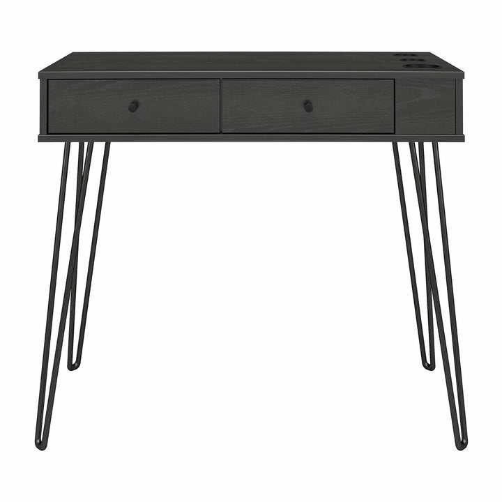 Kimberly At Home Vanity with Drawers - Black Oak