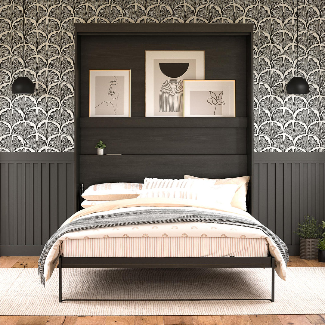 Her Majesty Full Size Murphy Bed - Black Oak - Full