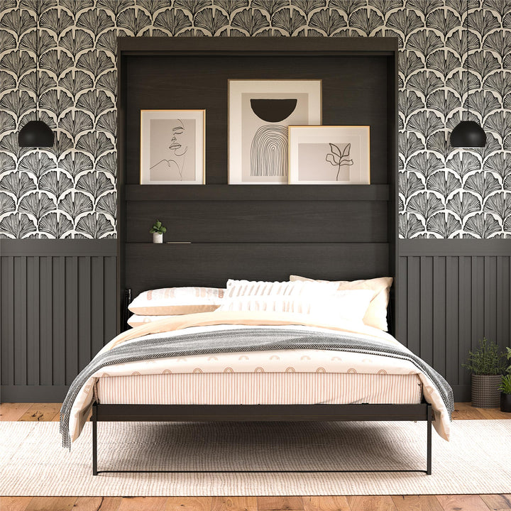 Her Majesty Full Size Murphy Bed - Black Oak - Full