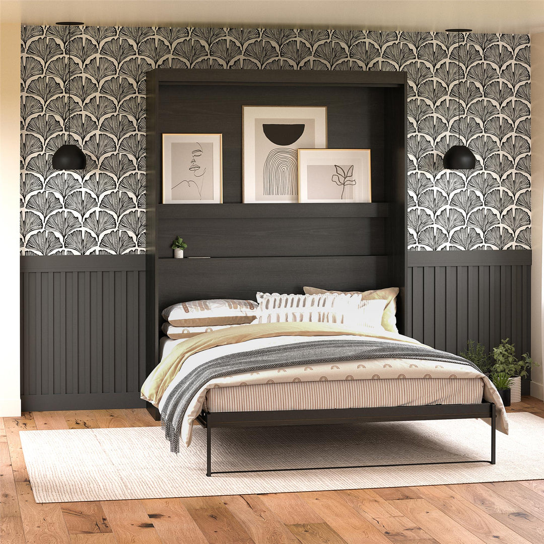 Her Majesty Full Size Murphy Bed - Black Oak - Full