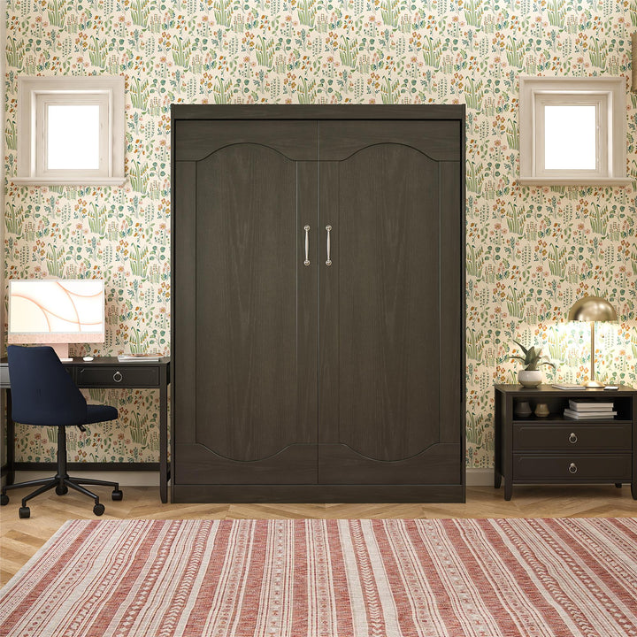 Her Majesty Murphy Bed - Black Oak - Queen