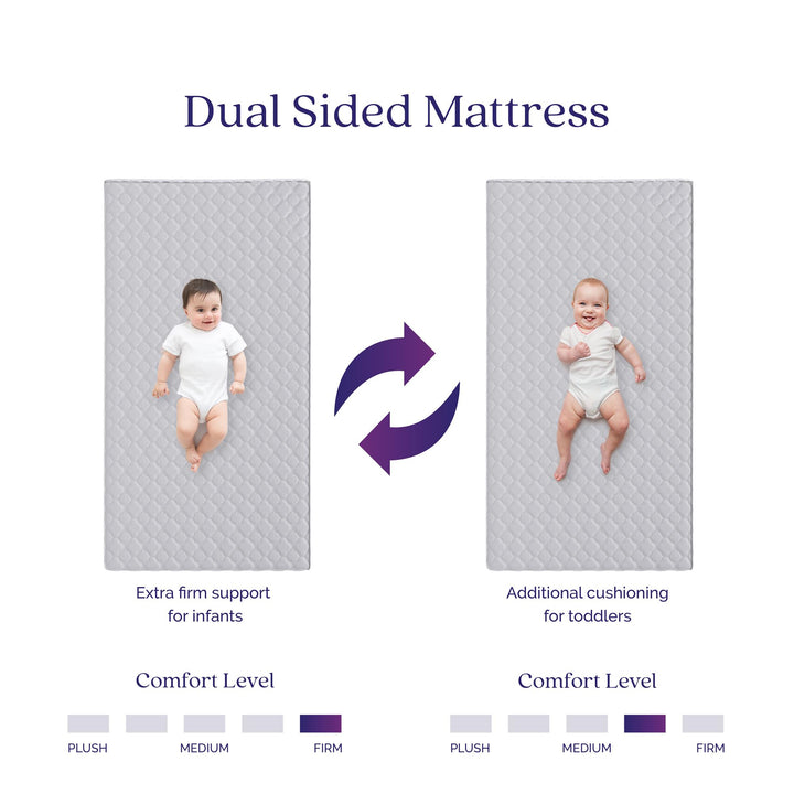 Sweet Cuddles Deluxe 5" Dual Sided 2-in-1 Antimicrobial Crib & Toddler Bed Mattress - White - Crib & Toddler Mattress