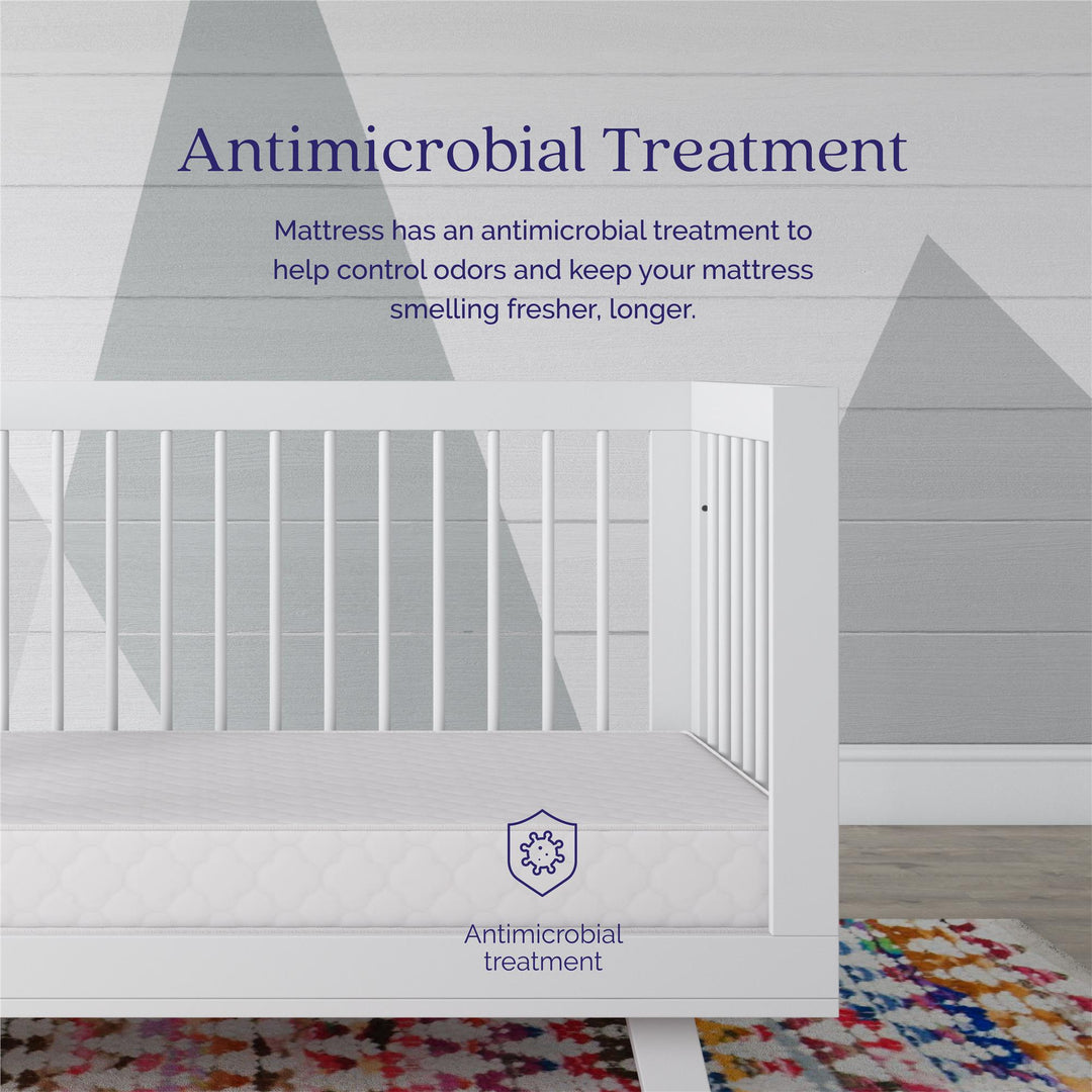 Sweet Cuddles Deluxe 5" Dual Sided 2-in-1 Antimicrobial Crib & Toddler Bed Mattress - White - Crib & Toddler Mattress