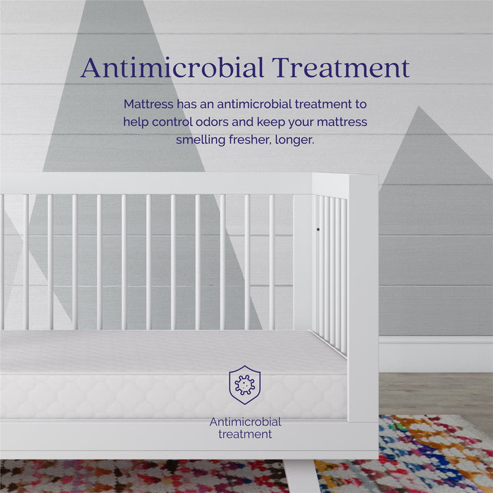 Sweet Cuddles Deluxe 5" Dual Sided 2-in-1 Antimicrobial Crib & Toddler Bed Mattress - White - Crib & Toddler Mattress