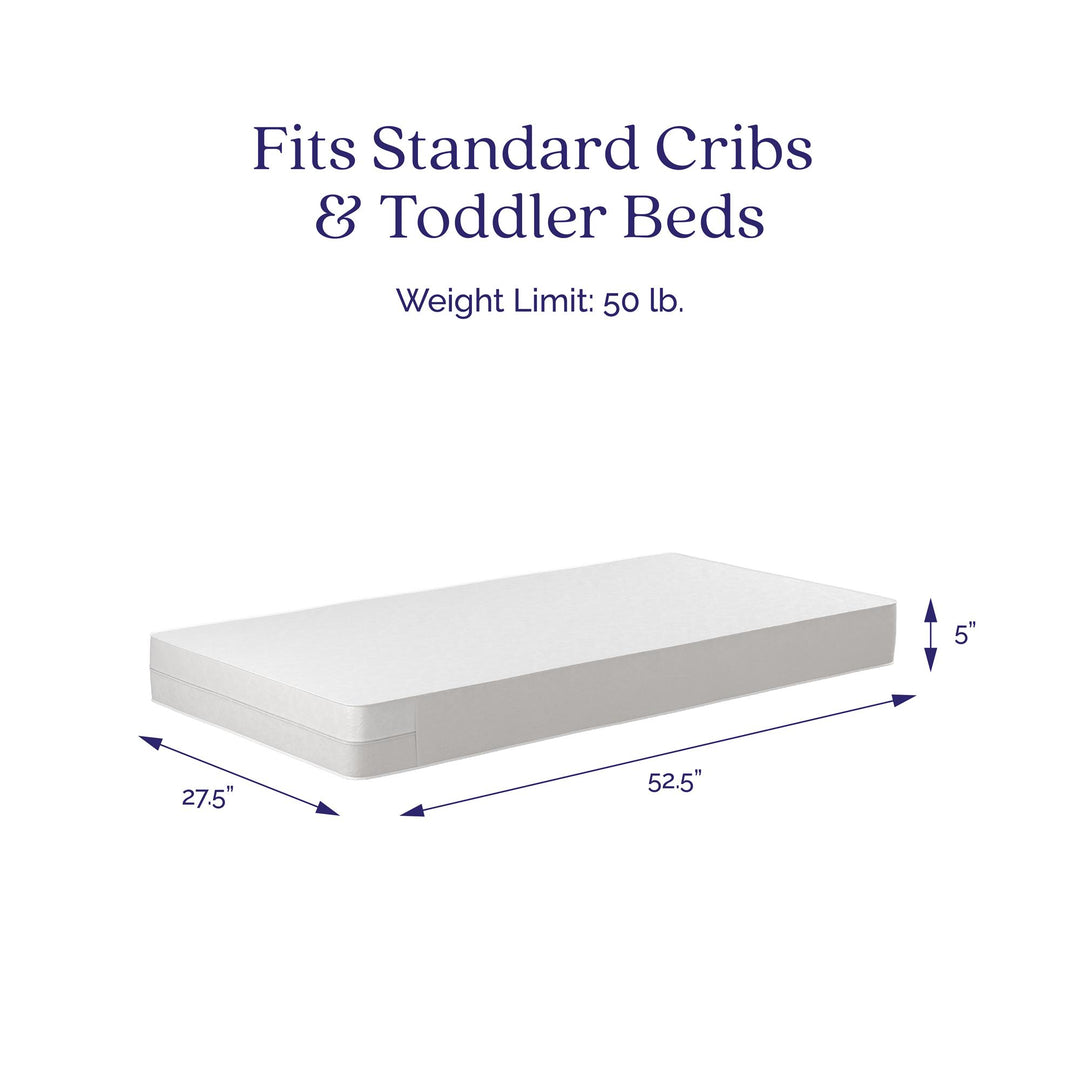 Sweet Cuddles Baby Crib & Toddler Bed Mattress with Waterproof Cover - White - Crib & Toddler Mattress