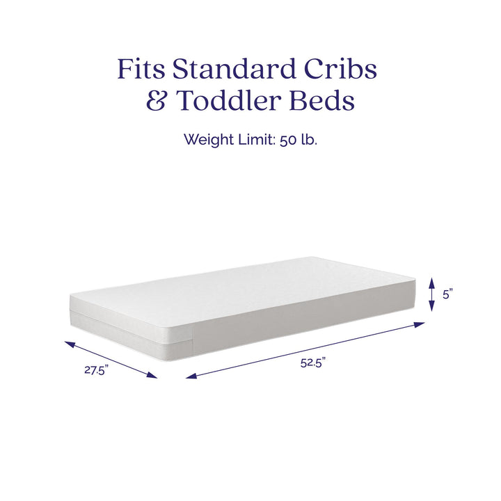 Sweet Cuddles Baby Crib & Toddler Bed Mattress with Waterproof Cover - White - Crib & Toddler Mattress
