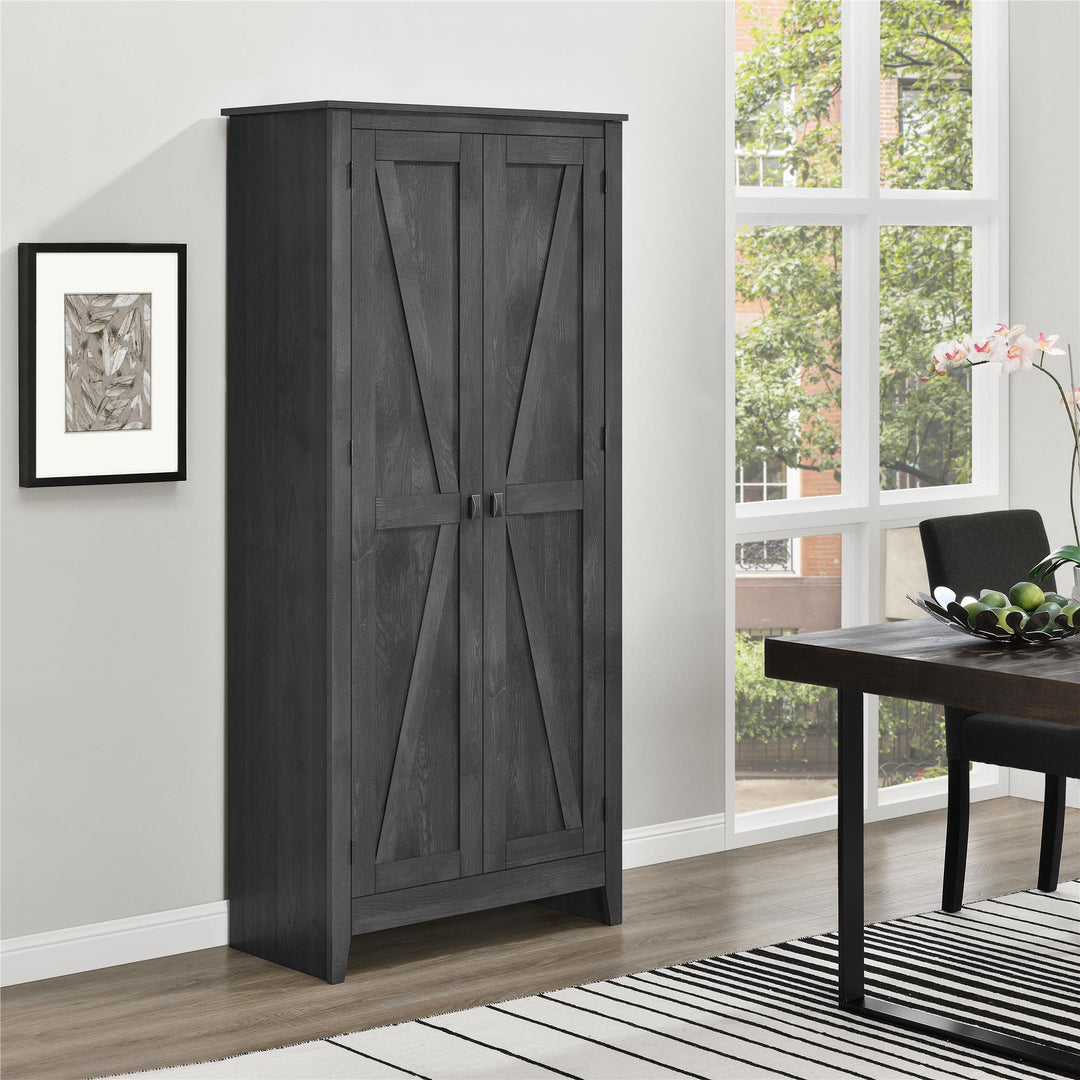 wide storage cabinet for kitchen -  Rustic Gray
