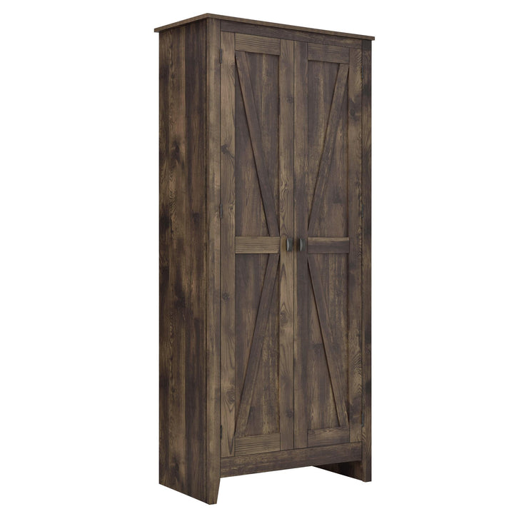 Farmington Rustic Farmhouse 31.5 Inch Wide Storage Cabinet - Rustic