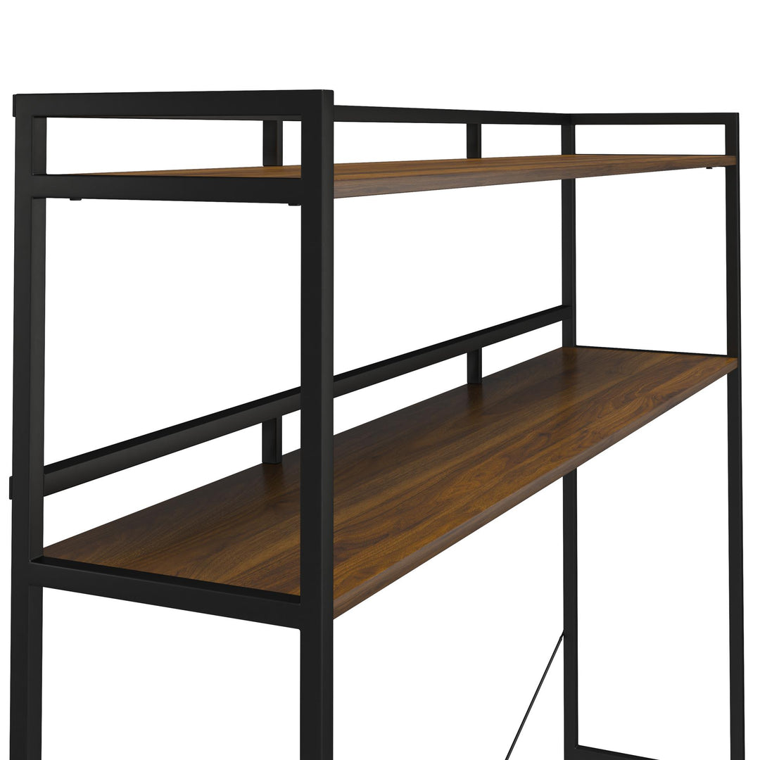 Beverly Over-The-Bed Storage with Shelves -  Walnut