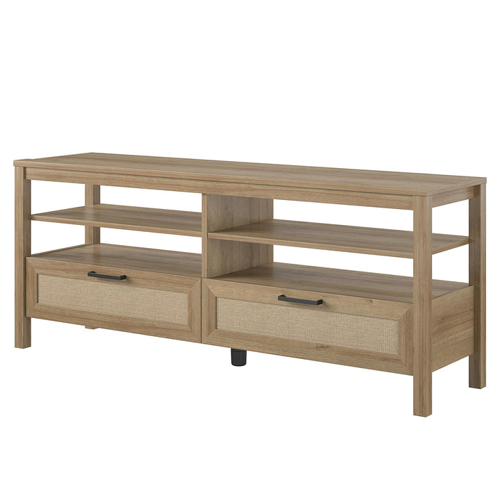 Amberly Rattan TV Stand for TVs up to 65" - Natural