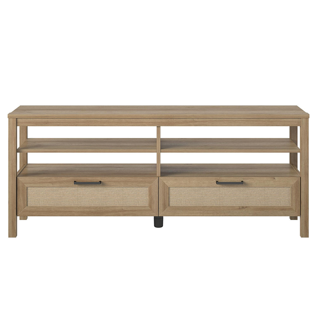 Amberly Rattan TV Stand for TVs up to 65" - Natural