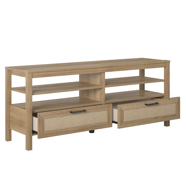Amberly Rattan TV Stand for TVs up to 65" - Natural