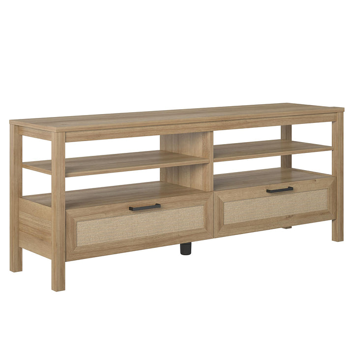 Amberly Rattan TV Stand for TVs up to 65" - Natural