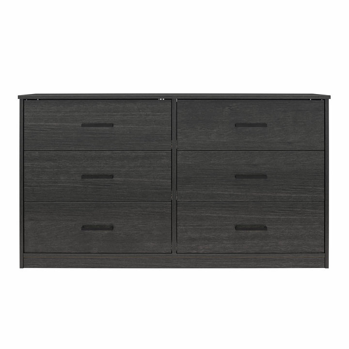 Edgewater 6 Drawer Dresser  -  Black Oak