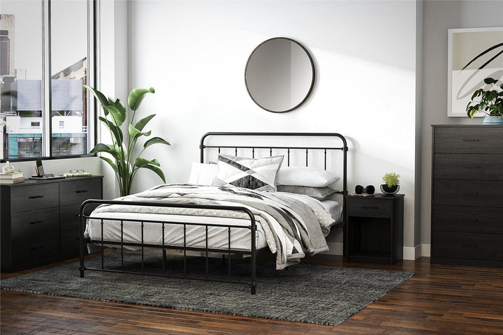 Elegant 6 Drawer Edgewater dresser design -  Black Oak