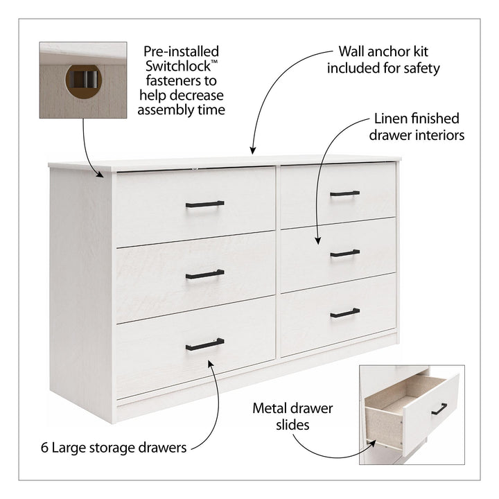 Edgewater furniture for modern bedrooms -  Black Oak