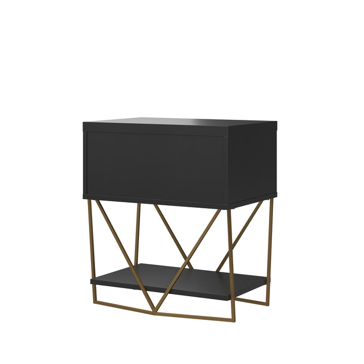 Art Deco Inspired Accent Table -  Black