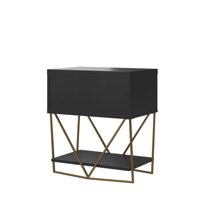 Art Deco Inspired Accent Table -  Black