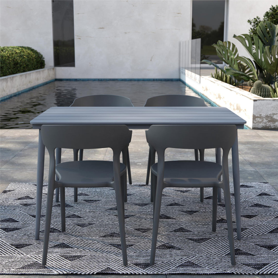 Rectangular Dining Table for Poolside - Charcoal - 1-Pack