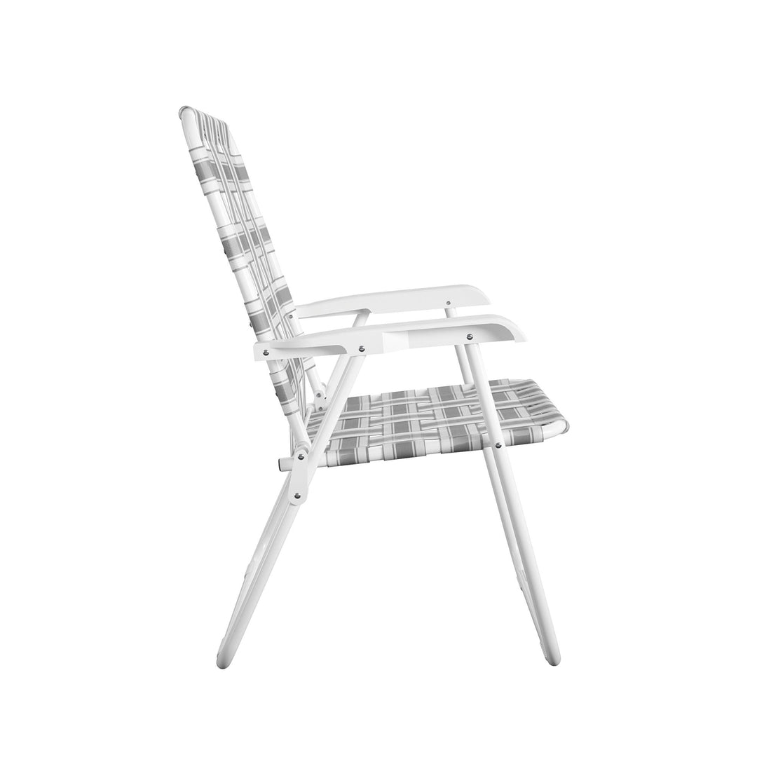 Poolside Gossip Priscilla Folding Lawn Chairs, Set of 2 - Gray