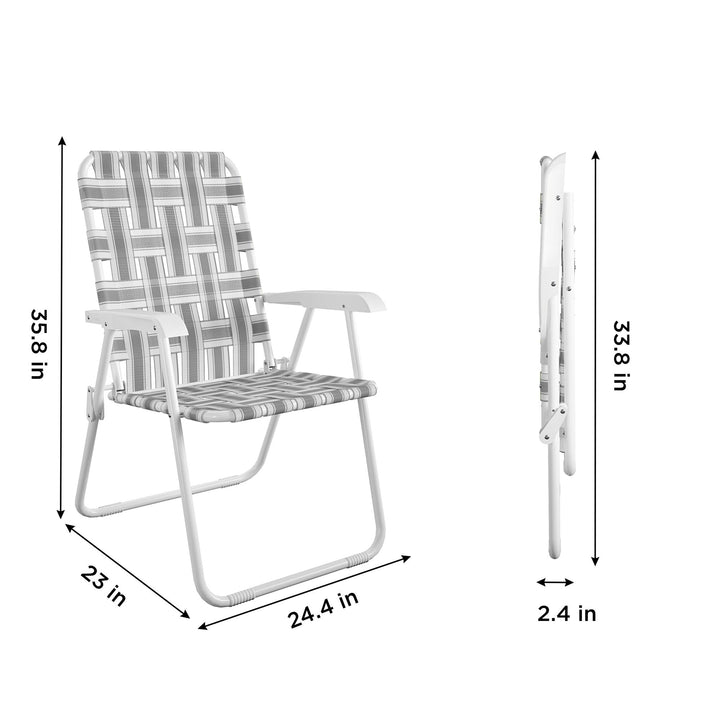 gossip folding chairs set of 2 - Gray