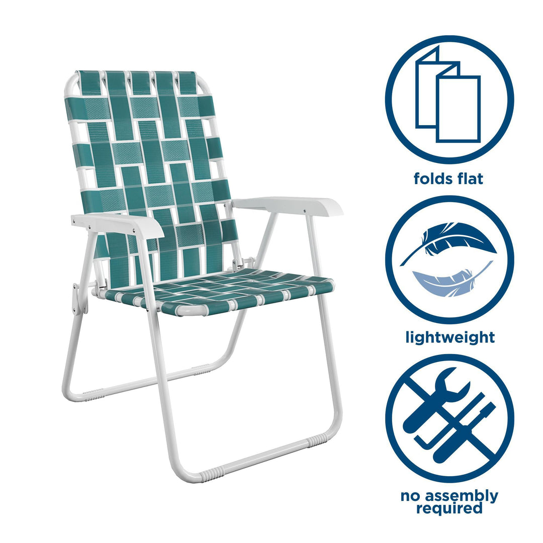 folding backyard chairs - Teal