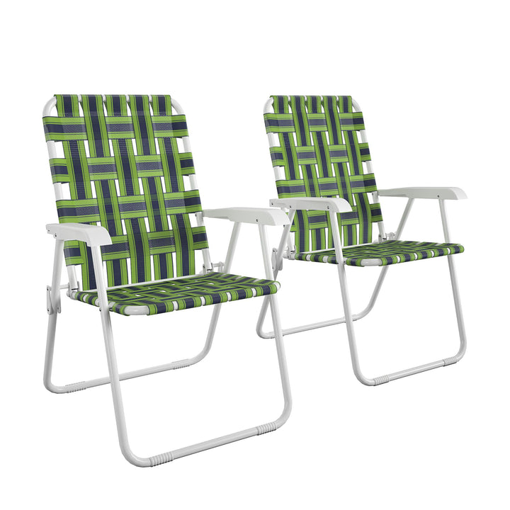 folding lawn chairs - Blue/Green