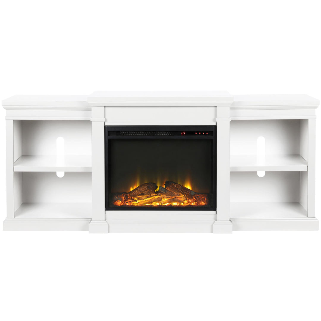 Manchester Electric Fireplace TV Stand for TVs up to 70 Inches - White