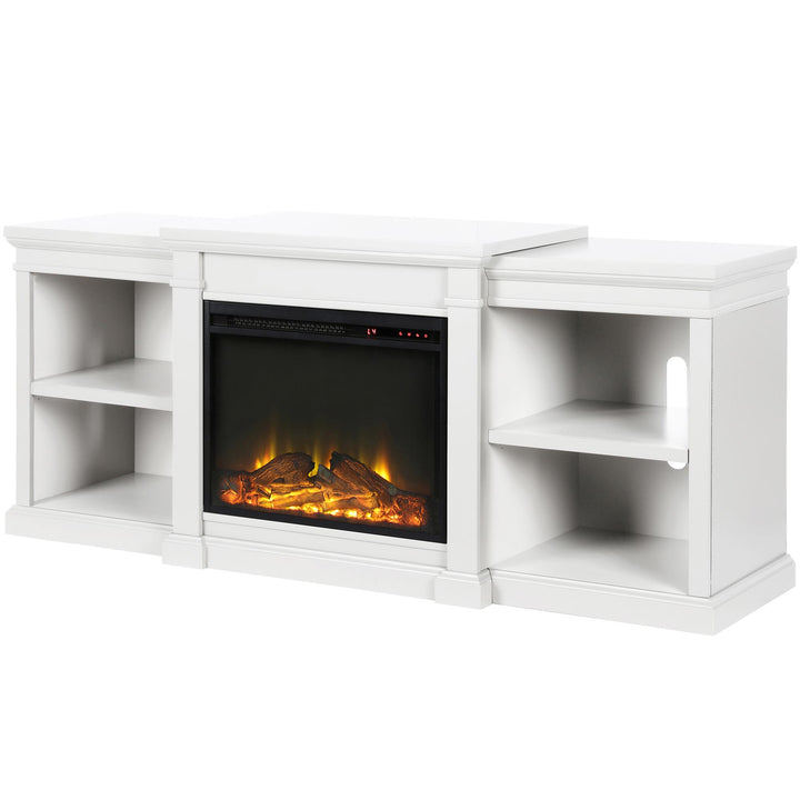 Manchester Electric Fireplace TV Stand for TVs up to 70 Inches - White