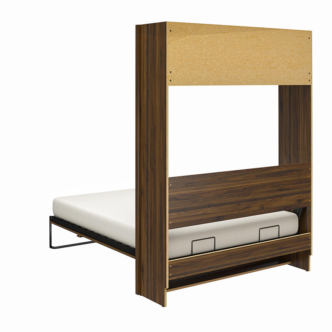 Paramount Full Size Wall Bed with Metal Folding Mechanism - Columbia Walnut - Full