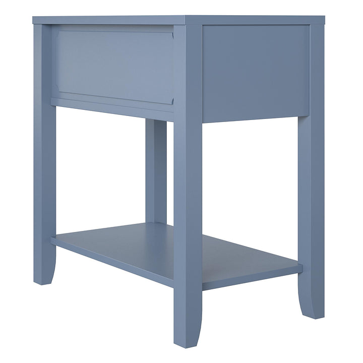 Decorative Narrow Side Table with Drawer -  Her Majesty Blue