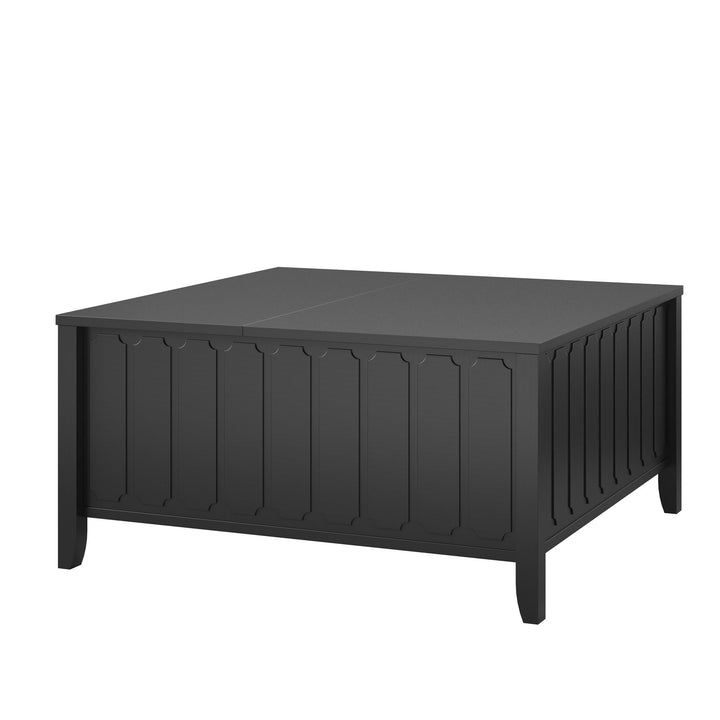 Her Majesty Lift Top Coffee Table with Hidden Storage - Black
