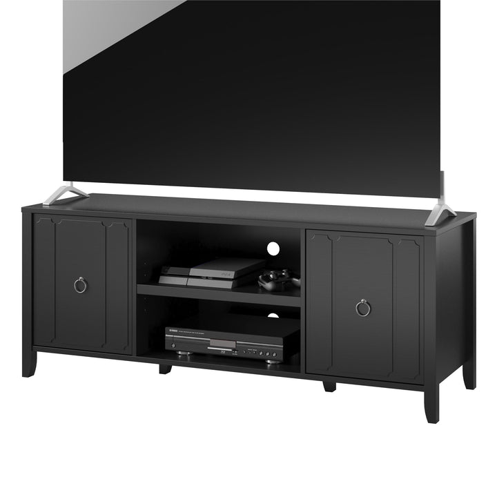 Her Majesty TV Stand with Adjustable Shelving - Black