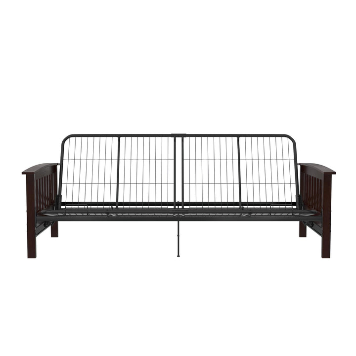 Elbi Full Size Wood Arm Futon Frame - Brown - Full