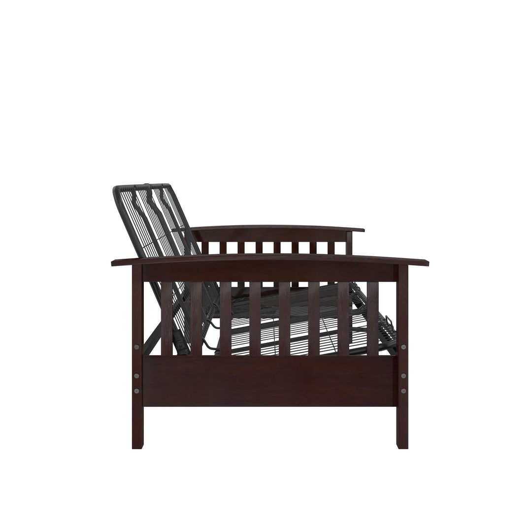 Elbi Full Size Wood Arm Futon Frame - Brown - Full