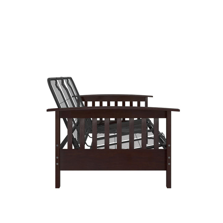 Elbi Full Size Wood Arm Futon Frame - Brown - Full