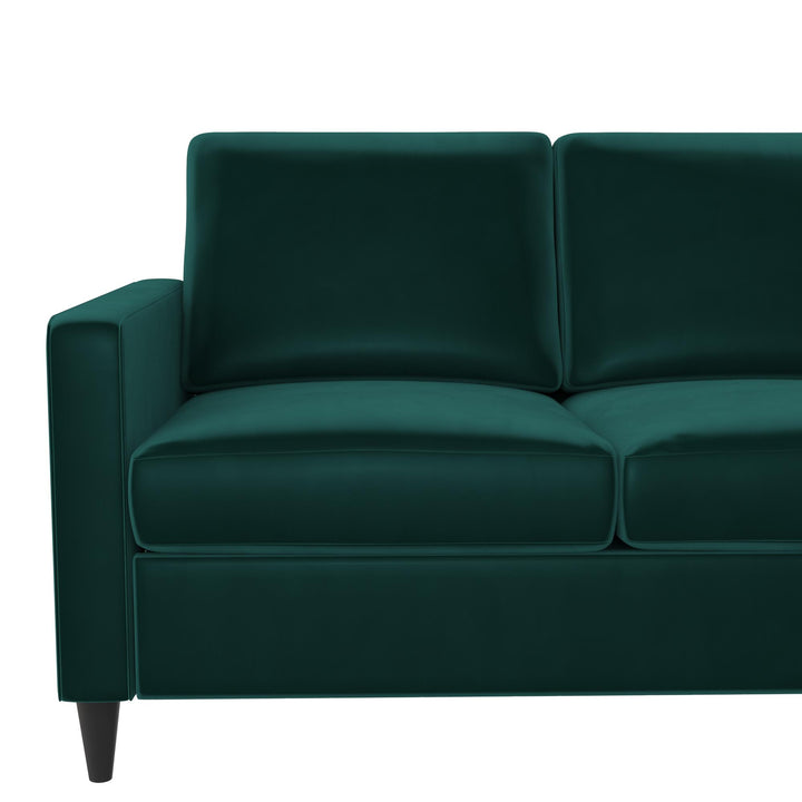 Coral Upholstered Reversible Sectional Sofa - Green