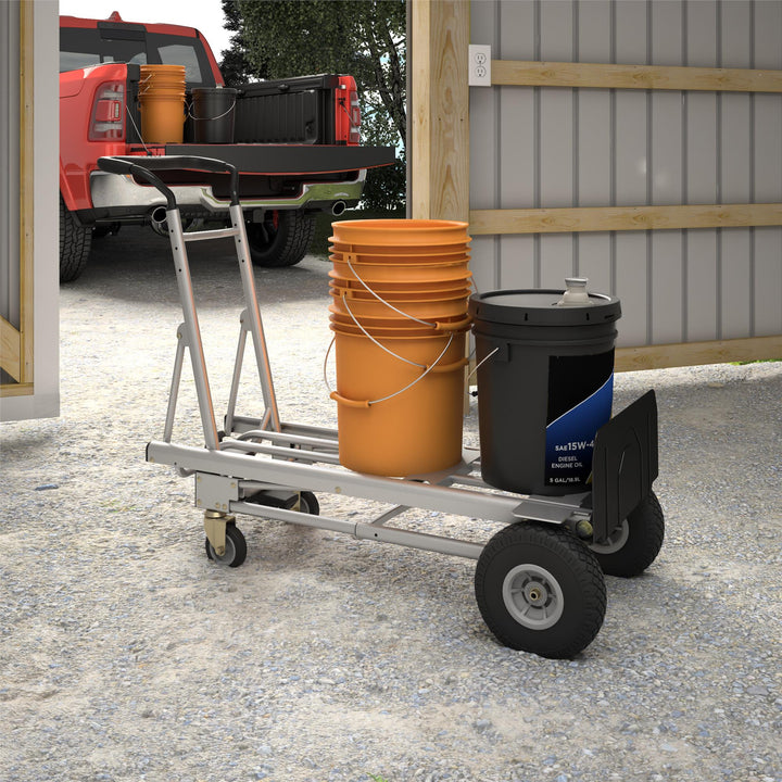 All-in-1 Tool Free Convertible Hand Truck with 4 Positions, 1000 lb Capacity - Black - 1-Pack