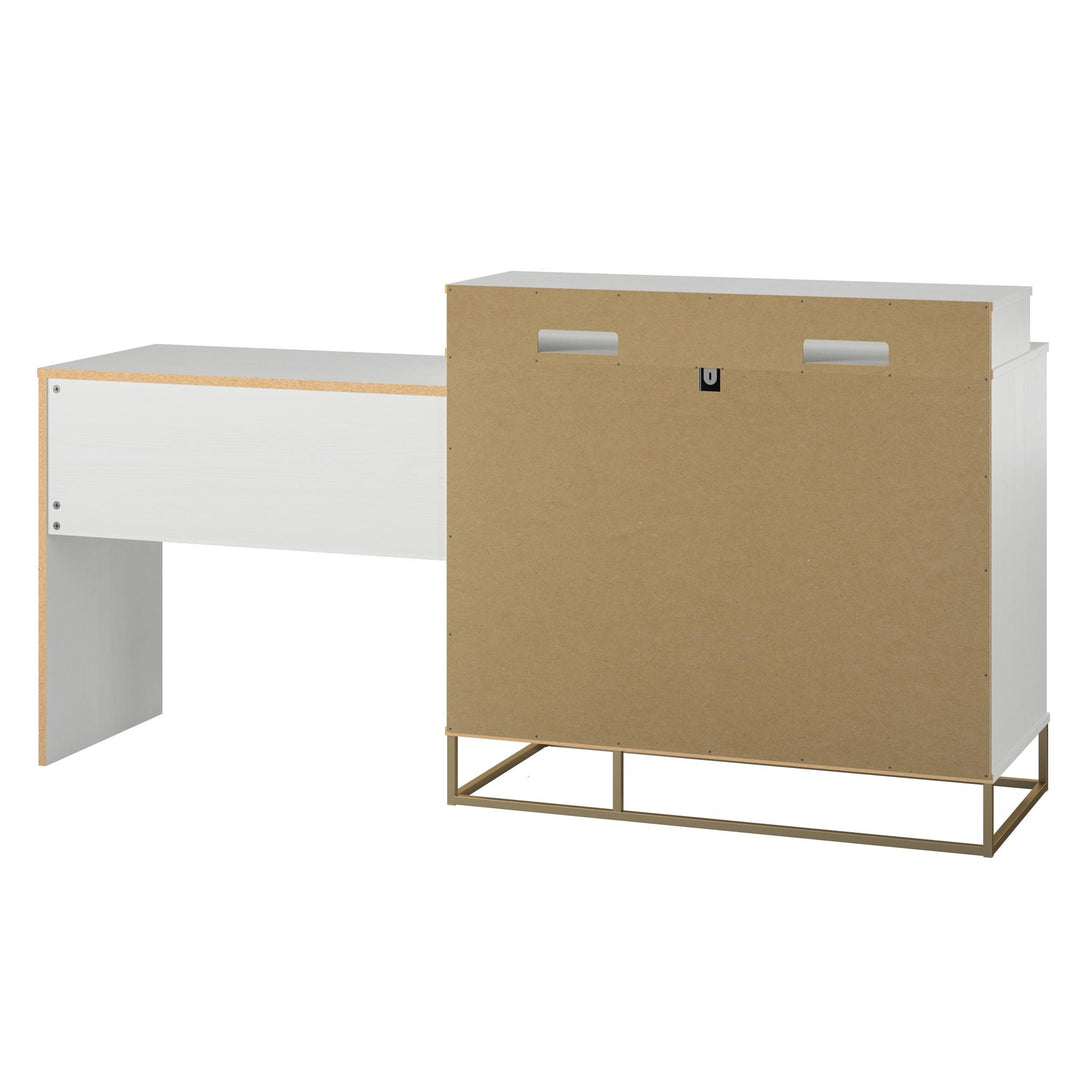 3 in 1 Media console with dresser - White
