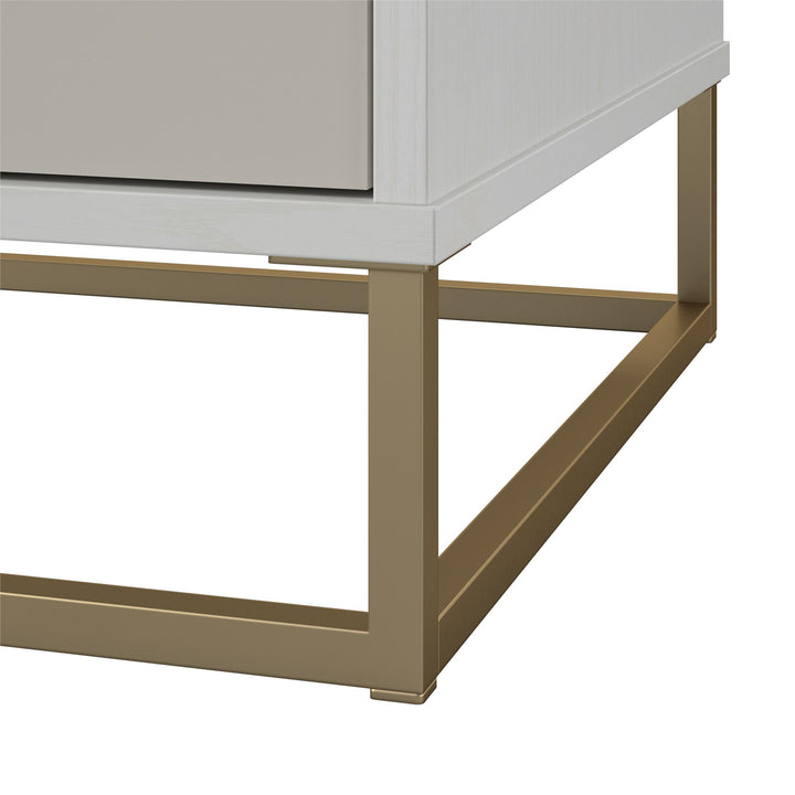 Safety-first design: Wall anchor included to prevent tipping - White