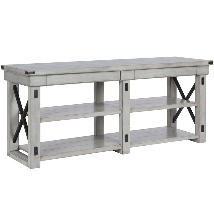 Wildwood Wood Veneer TV Stand for TVs up to 65" - Rustic White