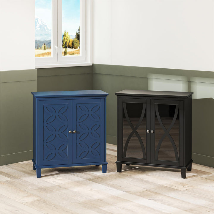 Celeste Accent Cabinet with Shelves -  Black