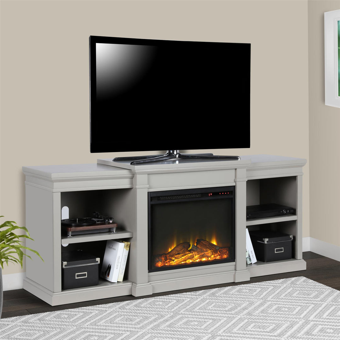 Manchester Electric Fireplace TV Stand for TVs up to 70 Inches - Gray