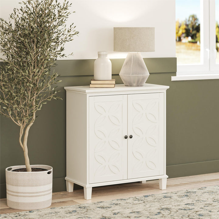 Celeste Double Door Accent Cabinet - White