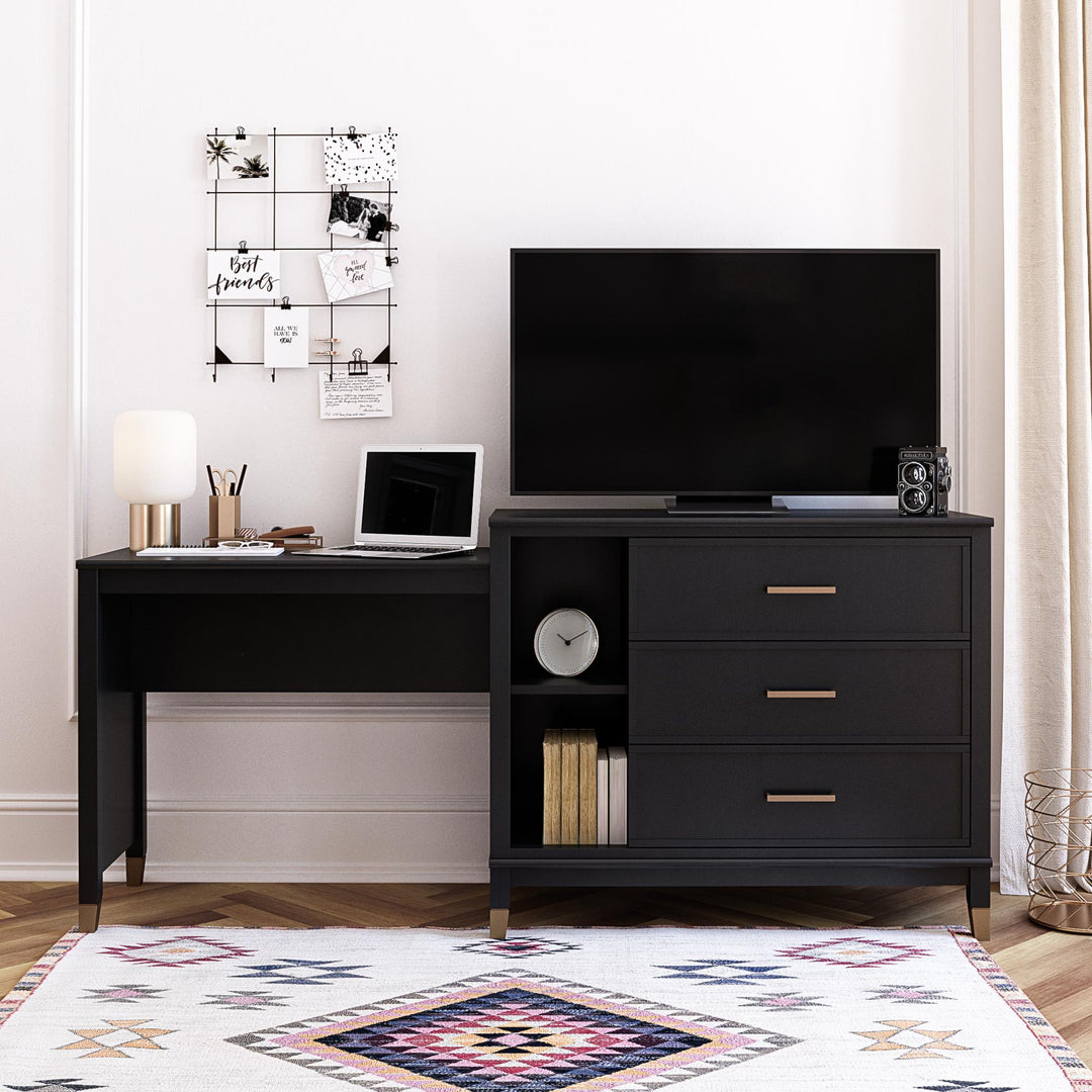 Elegant Westerleigh 3 in 1 Media Dresser -  Black