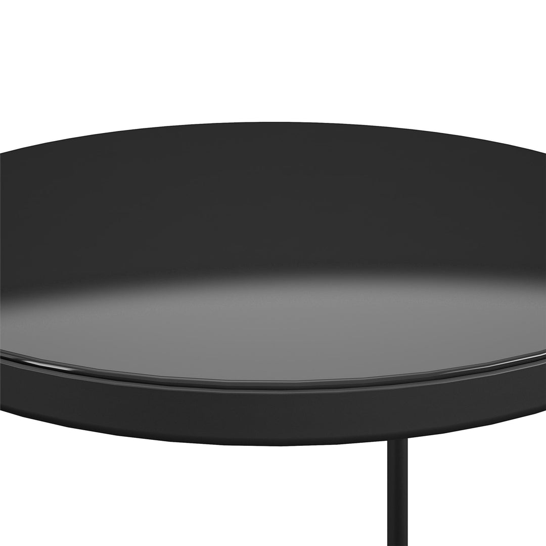 18 inch round end table - Dark Gray