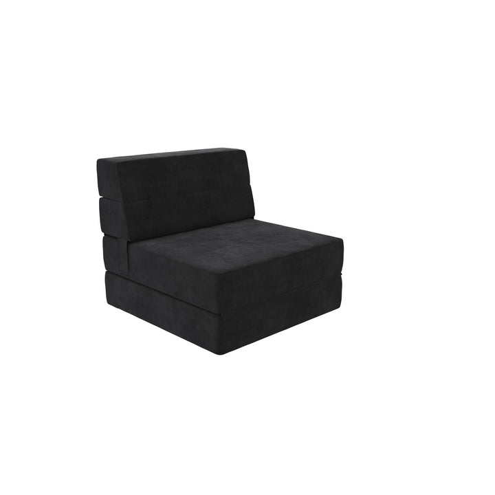 The Flower Modular Chair and Lounger Bed with 5-in-1 Design - Black